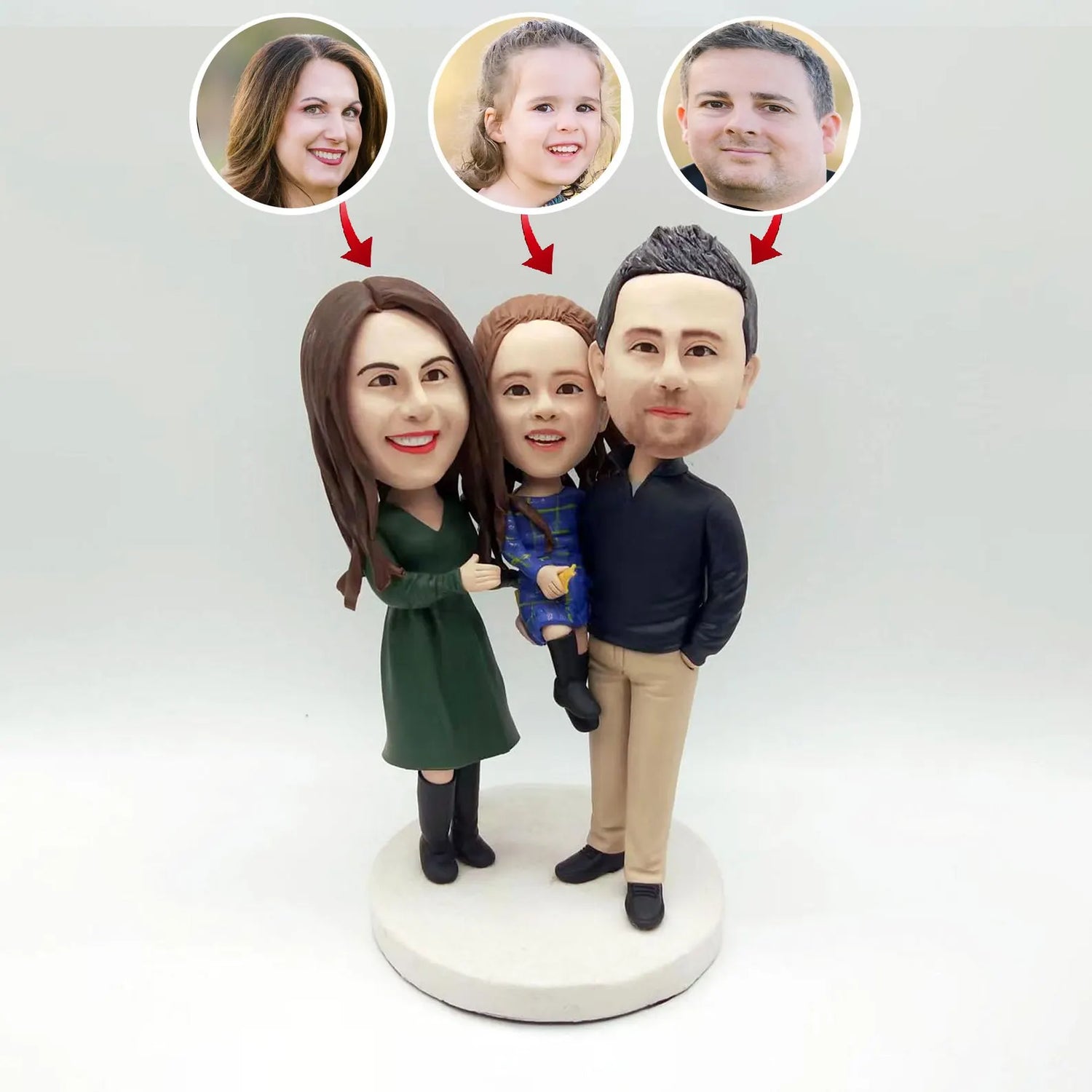 Custom 3 persons Bobblehead