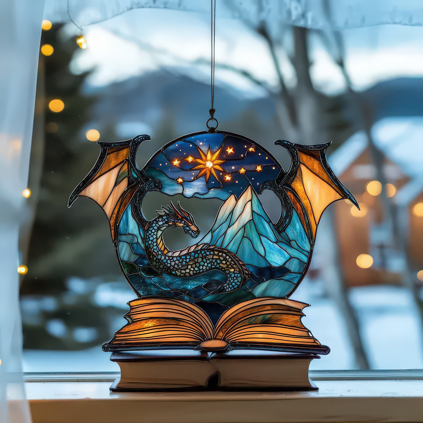 Night Court Suncatcher Ornament, Night Court Acrylic Window Hanging, Fantasy Book Reader Gift, Book Lover Gift, Bookish Gift,Bookshelf Decor