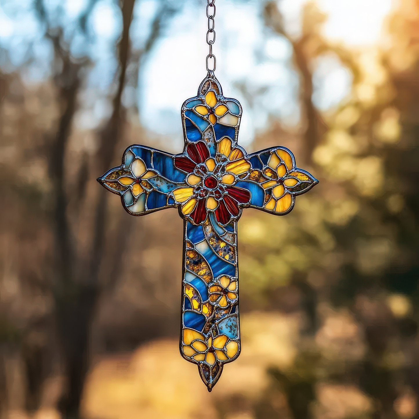 Cross Ornament Acrylic Catholic gift Christian Window Hanging Suncatcher Cross, Religious Cross Suncatcher, Gifts for Friend