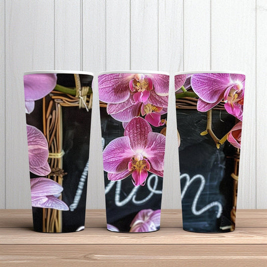 Orchid flower tumbler gift for mothers day tumbler gift flower tumbler gift for travel tumbler gift with flowers tumbler gift for mom