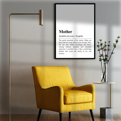 Mother definition gift, gifts for mother, new mom gifts, family poster, mother's day gift, gifts for her, digital download definition print