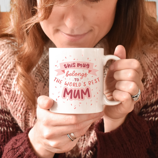 Best Mum Mug, mother gift, gift for her, mummy grandma gift for mom, pink mothers day present, wife for sister, birthday gift