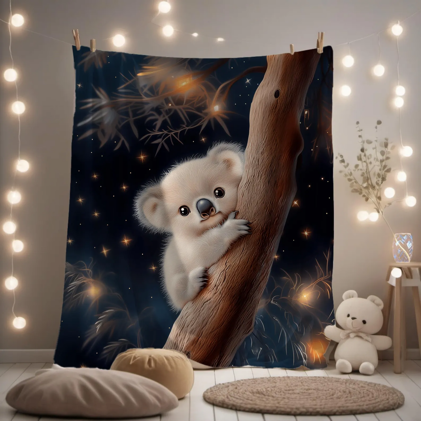 Cute Koala Bear Blanket - Cute Animal Gift, Cozy Blanket, Cute Gift, Baby Blanket, Gift for Kids, Baby Shower, Valentines Gift