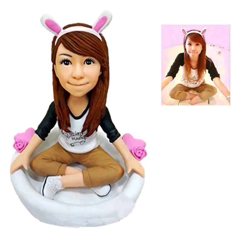 Fully Customizable 1 person Custom Bobblehead With Engraved Text