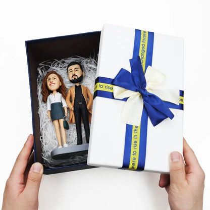 Wedding Gift Get Married Together Custom Bobblehead with Engraved Text