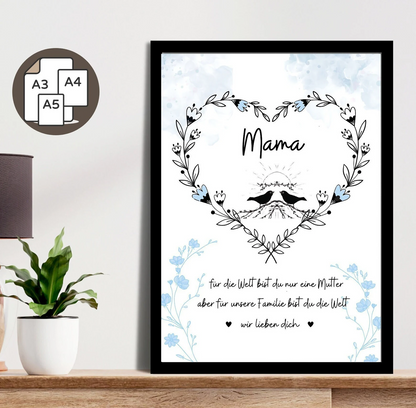 Mom Mother's Day Poster Digital Print Birthday Gift for Mother's Day Download Family Poster Mother's Day