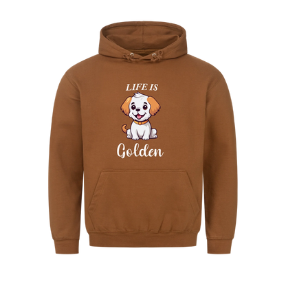 Life Is Golden Gift For Golden Retriever Dog Mom Dad Personalized Hoodie Sweatshirt