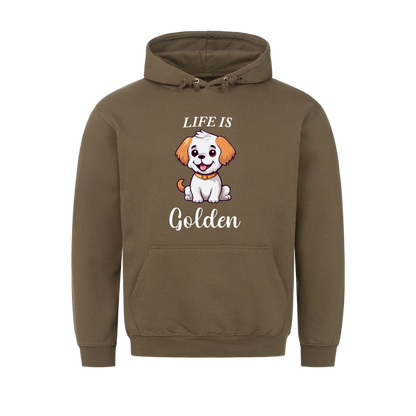 Life Is Golden Gift For Golden Retriever Dog Mom Dad Personalized Hoodie Sweatshirt