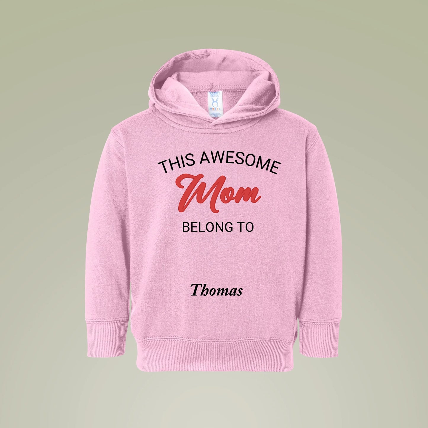 Mom Belongs To Kids and Pet Red Plaid Personalized Hoodie Sweatshirt