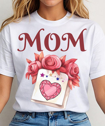 Love Mom T-Shirt, Floral Mama Tee, Mothers Day T-shirt, Mom Shirt, Mother Sweatshirt, Mom Life Shirt, Custom Mom Tee, Mom Lover Shirt