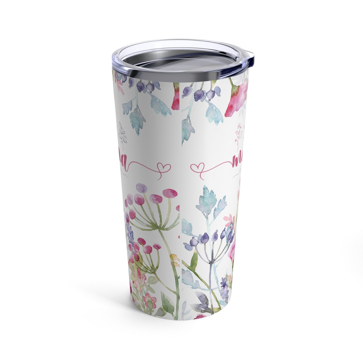 Tumbler 20oz, Flower Mama Tumbler, Pretty Tumbler, Travel Cup, Cute Tumbler, Pink Flowers Tumbler, Pink, Floral, Gift, Mom, Flower Mama, Mom