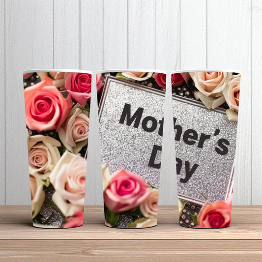 Rose flower tumbler gift for mothers day tumbler gift flower tumbler gift for travel tumbler gift with flowers tumbler gift for mom