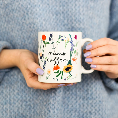 Botanical Floral Mug For Mum - Personalized Mug - Gift For Mum - Mug For Mum - Floral Mug - Mug With Name - Mothers Day Gift