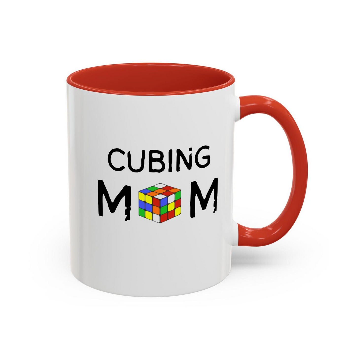 Cubing Mom Accent Coffee Mug, Perfect Gift for Puzzle Lovers, Unique Mother's Day Present, Fun Office Mug, Coffee Lovers Gift