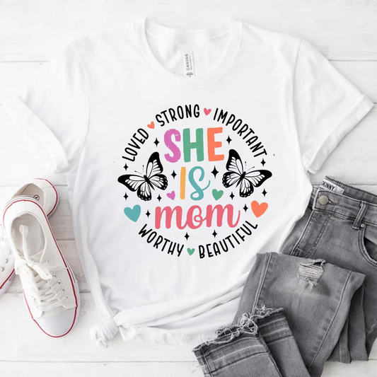 Motherhood Shirt, She Is Mom Shirt, Mother's Day Shirt, Funny Mother's Day Shirt Mother's Day Sweatshirt, Mother's Day Gift,Gift For Mom