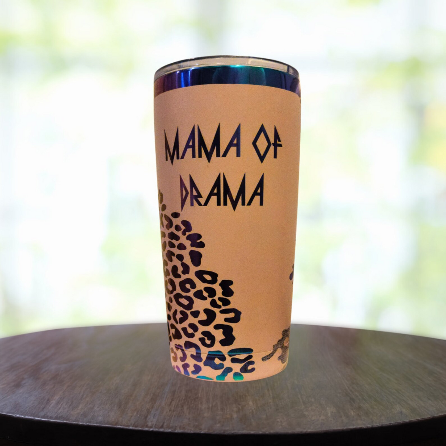 20oz Mama of Drama | Leopard and Camouflage Detailing | Laser Engraved Tumbler | Mama Tumbler | Mom of Both | Boy Mom | Girl Mom