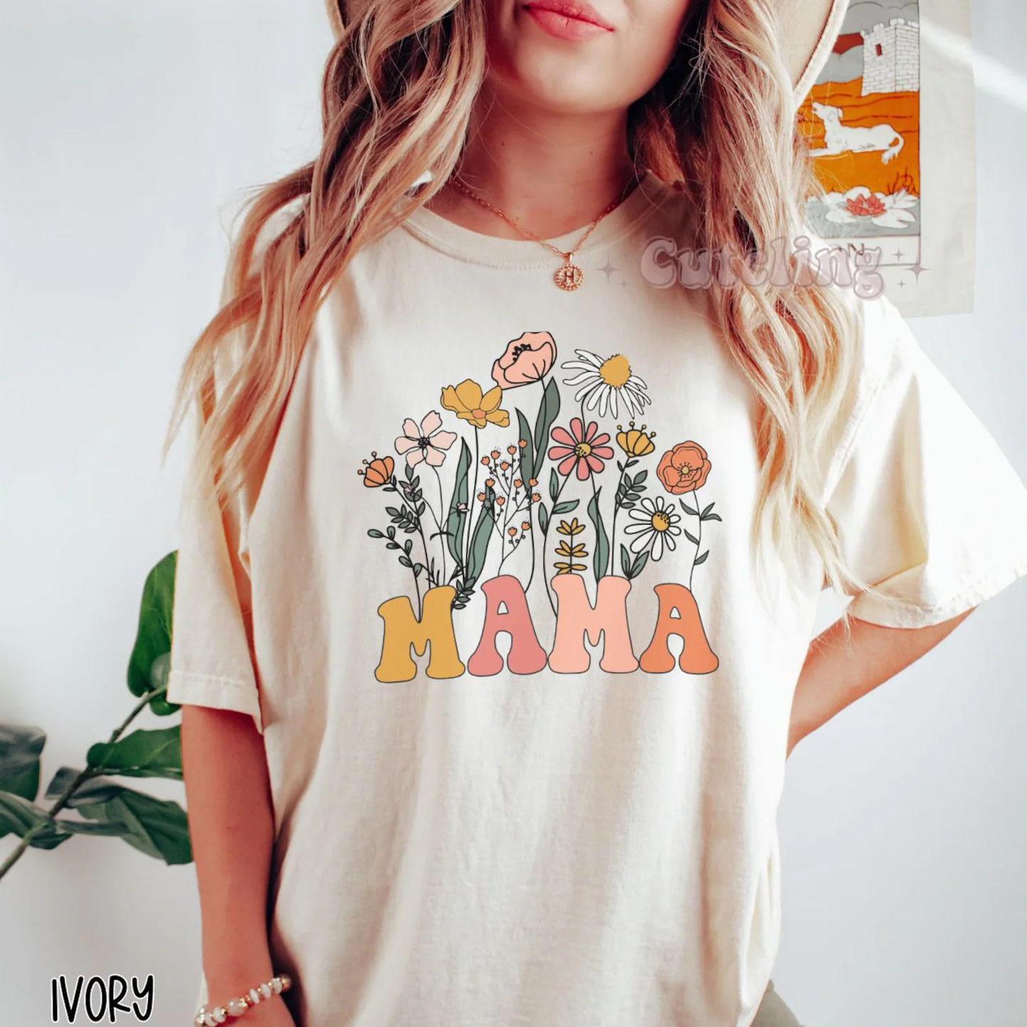 Mama Shirt, Wildflowers Mama Shirt, Comfort Colors Shirt, Retro Mom TShirt, Mother's Day Gift, Flower Shirts for Women, Floral New Mom Gift