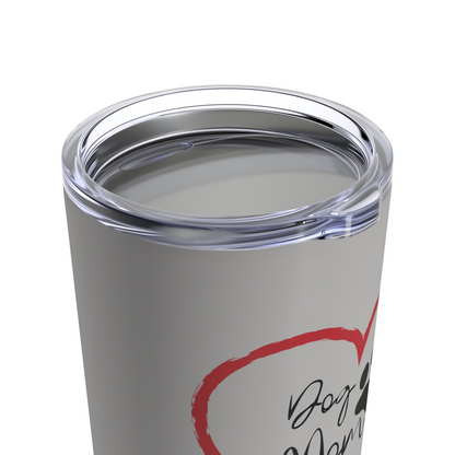 Dog Mom Red Heart Stainless Steel Tumbler, Fur Baby Mom Gift, Perfect Gift for Pet Lovers, Dog Mom Cup, Dog Mom Tumbler, Dog Mom Gift