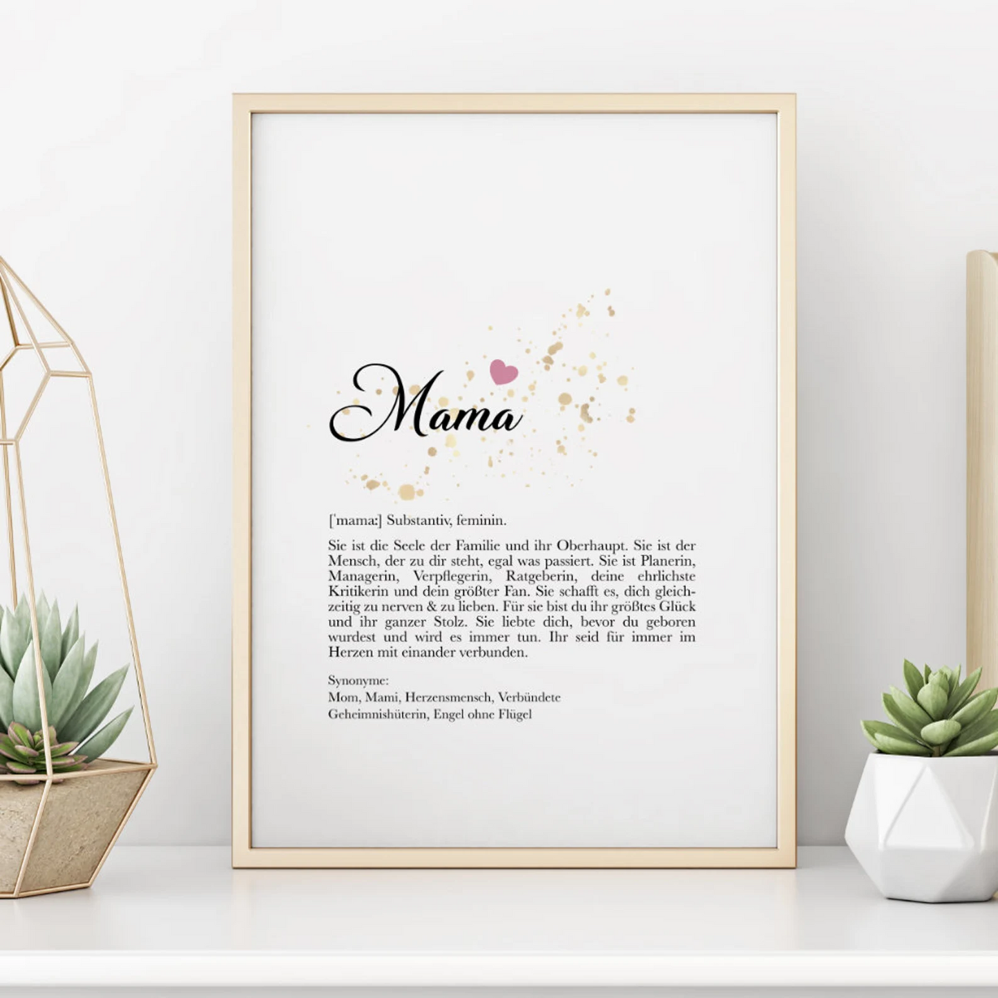 Poster Mom Gift Definition Mother Mother's Day Birthday Christmas