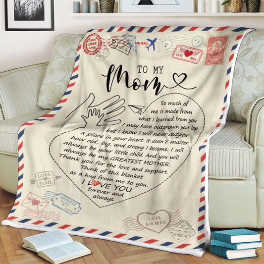 Letter Blanket To My Mom, Mothers Day Gifts for Mom, Custom Mom Blanket, Family Blanket, Custom Name Blanket, Christmas Blanket