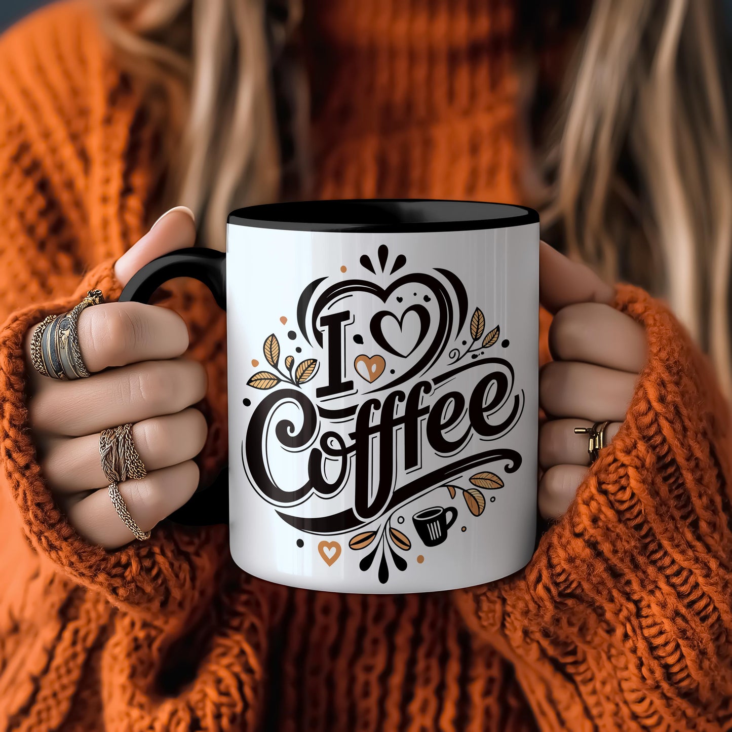 Mug Mockup PSD Woman Holding Two-Tone Coffee Accent Mug Mockup PSD Coffee-ng01acg1mth5004