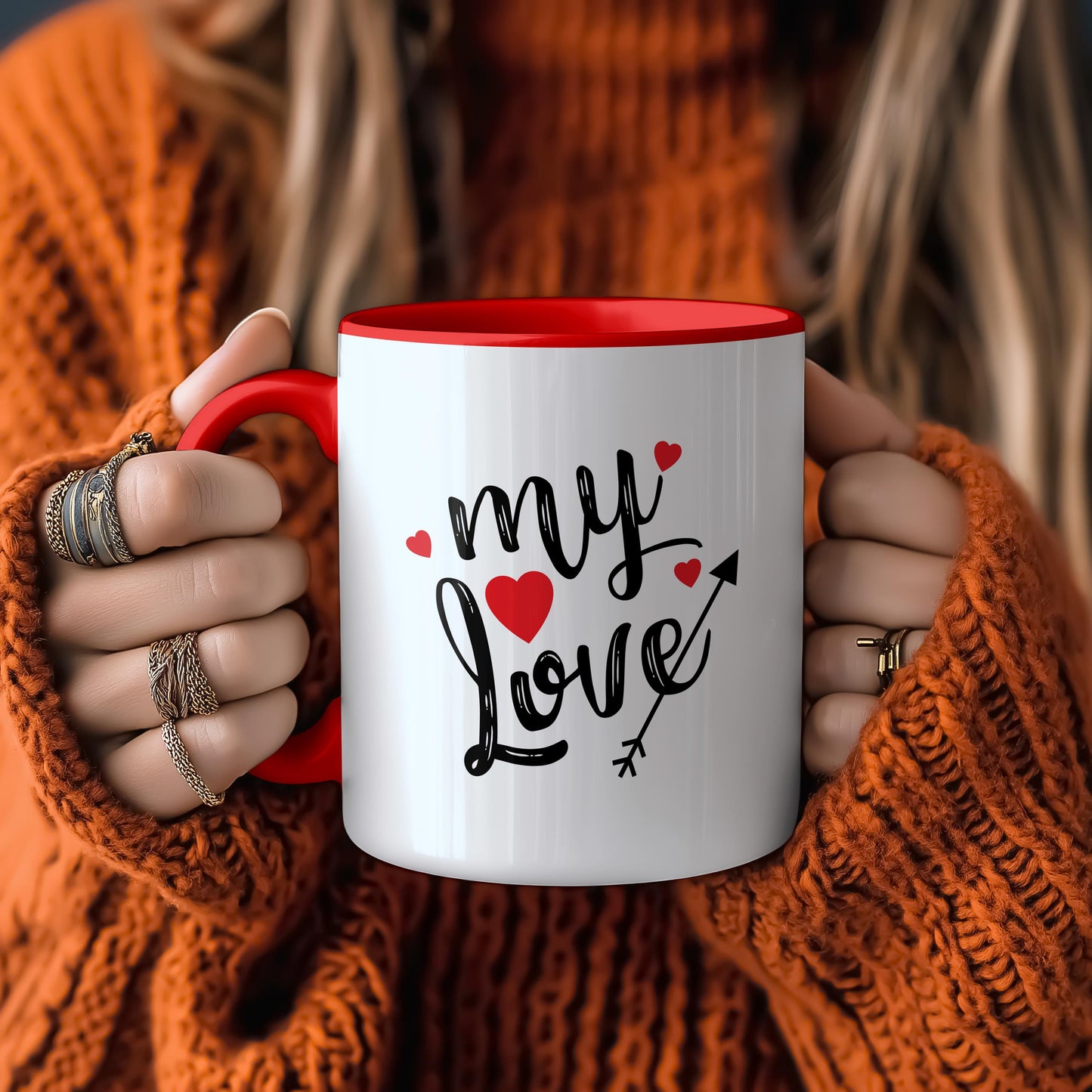 Mug Mockup PSD Woman Holding Two-Tone Coffee Accent Mug Mockup PSD Coffee-ng01acg1mth5004