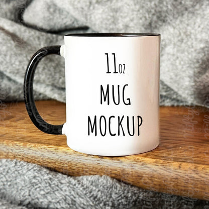 Coffee Mug Mockup, Black Accent Mug Mockup, Black Handle Mug Mockup, 11oz Mockup-ng01acg1mth5003